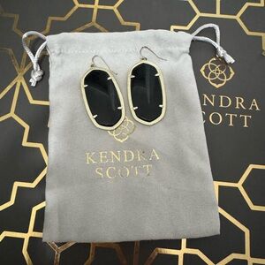 Kendra Scott Danielle Gold Statement Earrings in Black